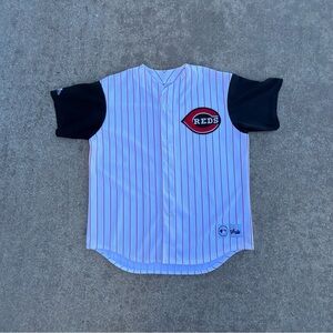 Majestic Cincinnati Reds Striped Vintage Jersey